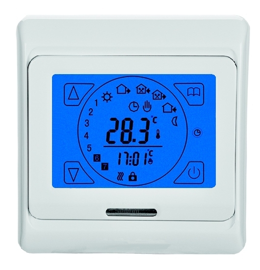 Programmierbarer Universal Temperaturregler mit Touch-Display, Merten  System M-Pure, Aluminium